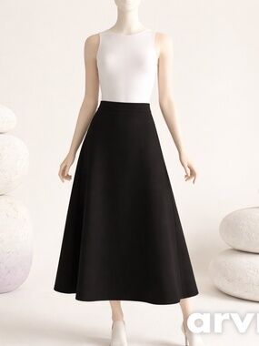 Sarah Pacini Midi A-line skirt